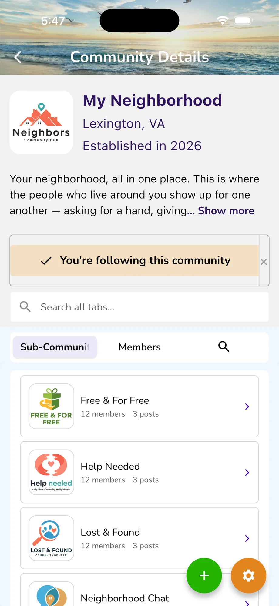 The Word — My Neighborhood community details with sub-communities